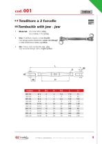 Turnbuckle with jaw - jaw