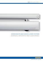 OVERVIEW OF GEZE DOOR CLOSER SYSTEMS : OVERHEAD, INTEGRATED AND FLOOR SPRINGS