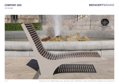 Comfony 600 sun lounger - data sheet