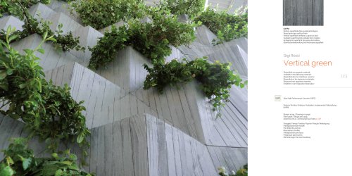 Green vertical wall