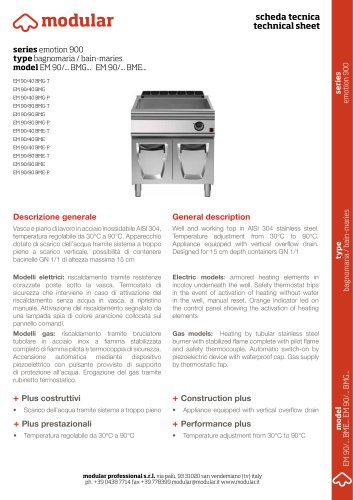 EMOTION SERIES 900 TECHNICAL SHEET