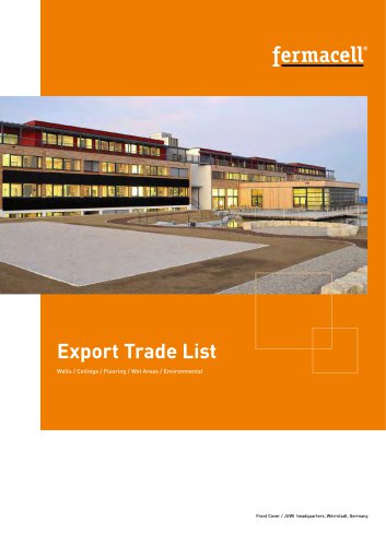 Fermacell export trade list