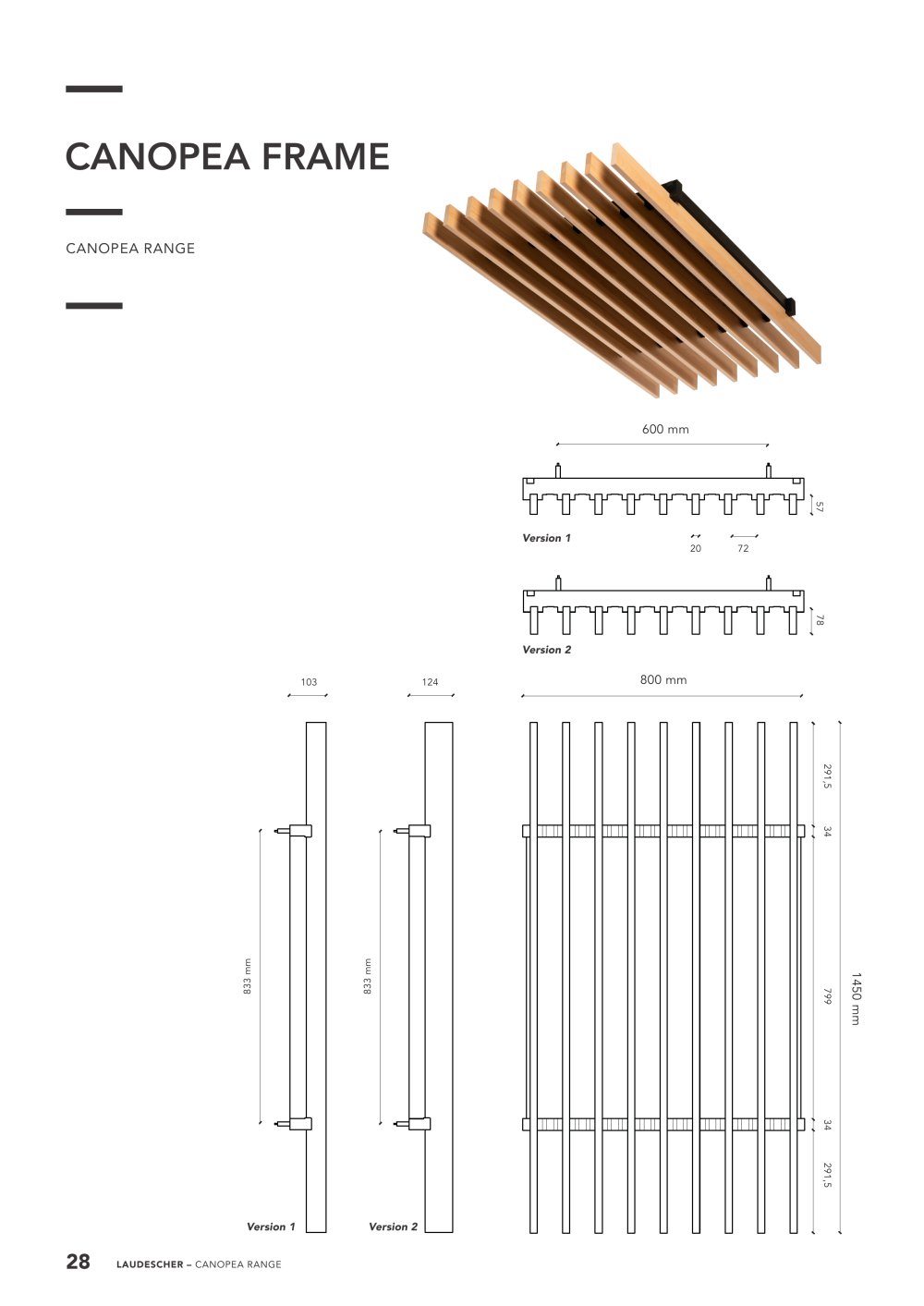 Canopea Frame product sheet - LAUDESCHER