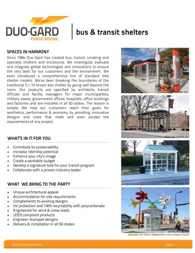 Bus & transit shelters