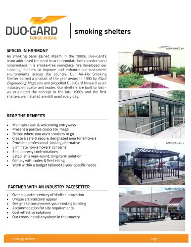 Smoking shelters