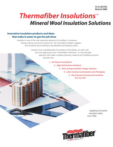 Thermafiber Insolutions Mineral Wool Insulation Solutions