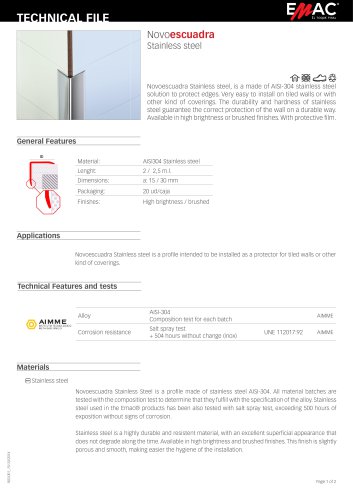 Novoescuadra Stainless steel