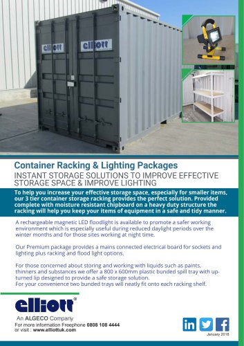 CONTAINER RACKING AND LIGHTING