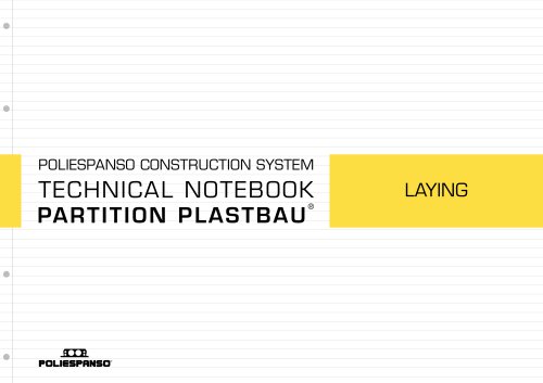 TECHNICAL NOTEBOOK PARTITION PLASTBAU ®