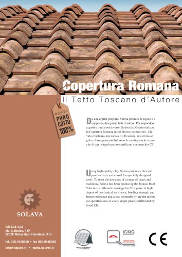 Vernaccia and Sangiovese roof leaflet