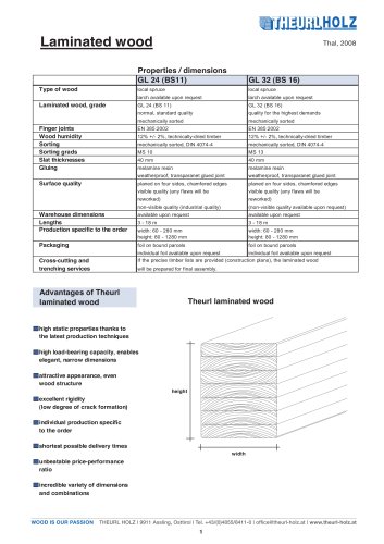 Laminated wood