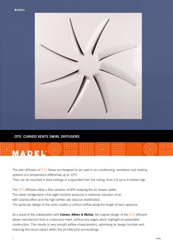 OTO Curved Vents Swirl Diffusers