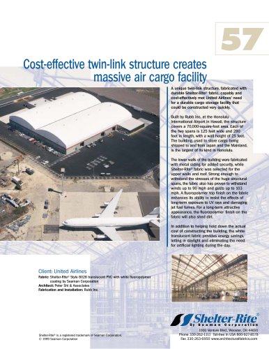 Cost-effective twin-link structure creates massive air cargo facility