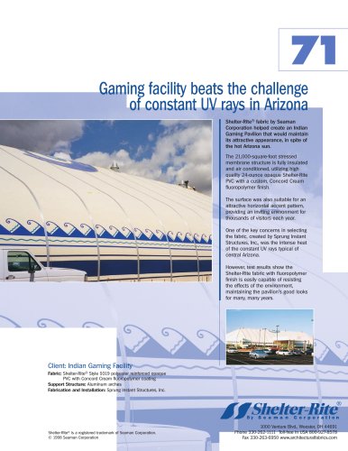 Gaming facility beats the challenge of constant UV rays in Arizona