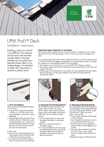 UPM ProFi Deck Installation Instructions