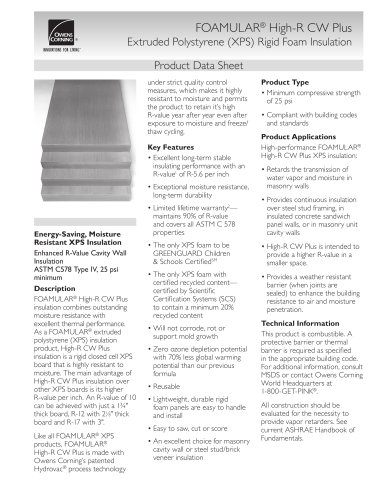 FOAMULAR® High-R CW Plus