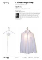 Clothes hanger lamp
