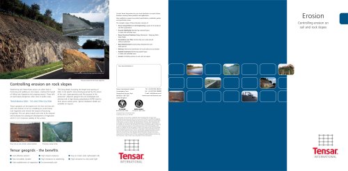 Tensar Erosion Brochure