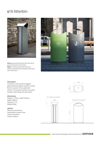 s16 litter bin