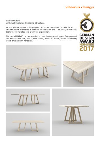 MARGO German Design Award 2016