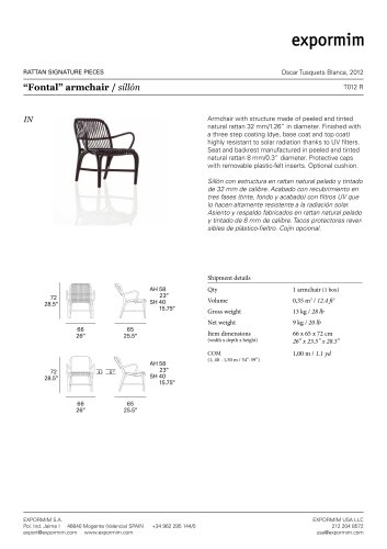“Fontal” armchair / sillón