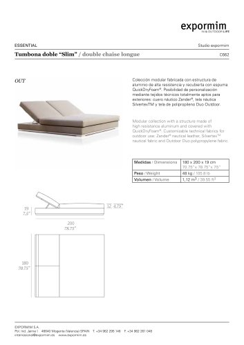 IN:Slim Double chaise longue