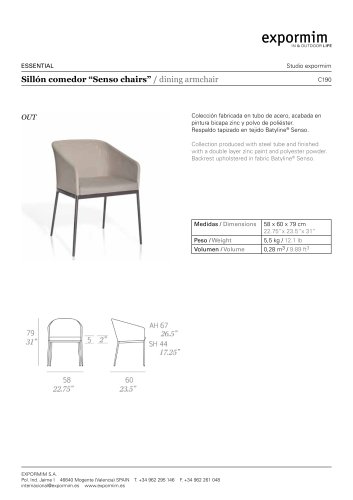 OUT:Senso chairs dining armchair