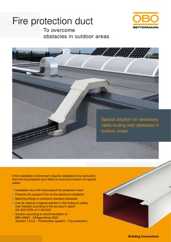 PYROLINE® PLMR Installation Duct for Outdoor Applications