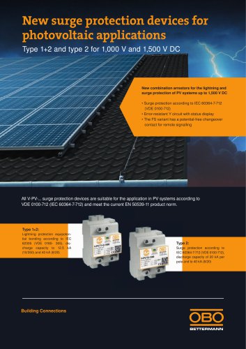 Surge Protection Devices for Photovoltaic Applications