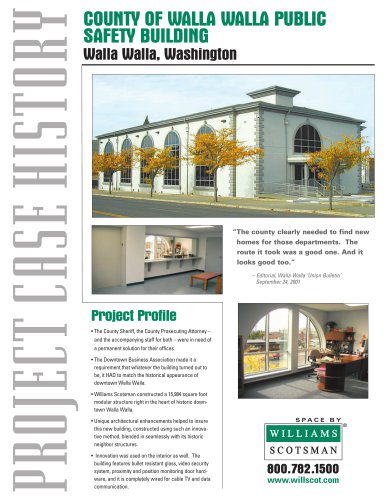 COUNTY OF WALLA WALLA PUBLIC SAFETY BUILDING