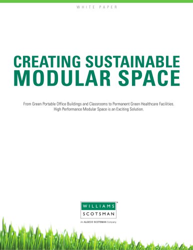 CREATING SUSTAINABLE MODULAR SPACE