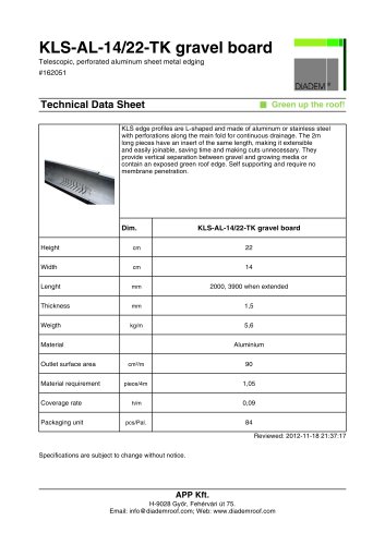 KLS-AL-14/22-TK gravel board