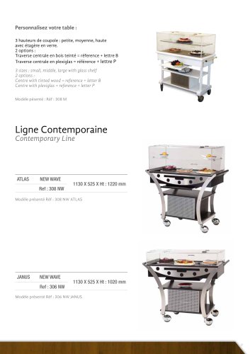 tables refrigerees Ligne Contemporaine