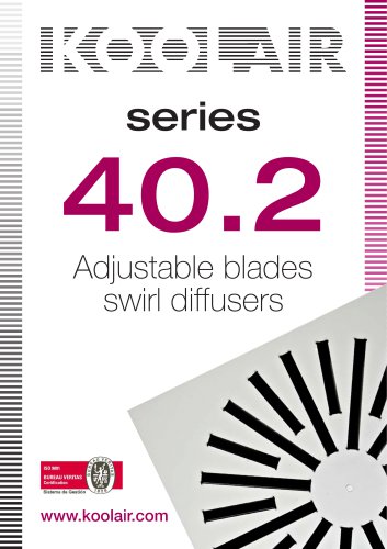 Adjustable blades swirl diffusers – Series 40.2