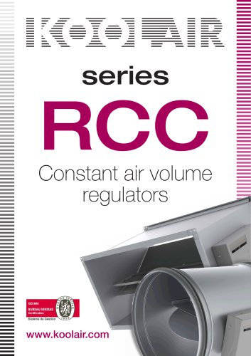 Constant air volume regulators – Series RCC