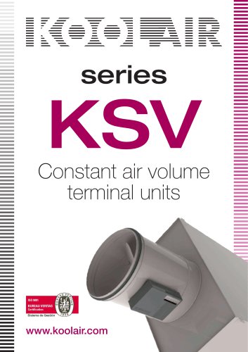 Constant air volume terminal units – KSV