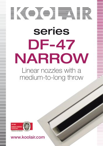 Series DF-47 NARROW Linear nozzles with a medium-to-long throw