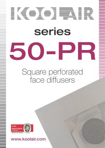 Square perforated face diffusers – Series 50-PR