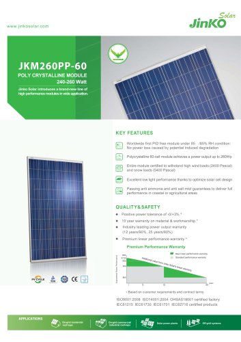 Eagle PID Free Module:JKM260PP-60(240W~260W)