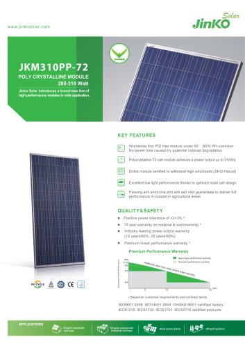 Eagle PID Free Module:JKM310PP-72(290W~310W)