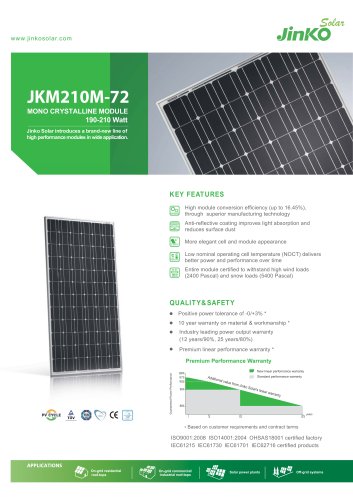 Standard Module:JKM210M-72(190W~210W)