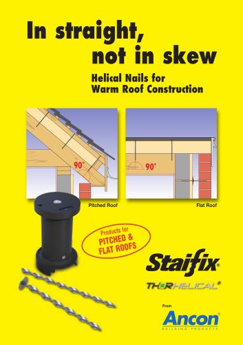 Staifix Helical Nails for Warm Roof Construction