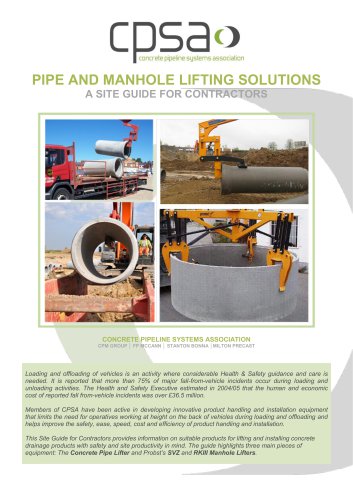 PIPE AND MANHOLE LIFTING SOLUTIONS