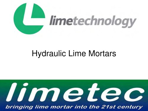 Hydraulic Lime Mortars