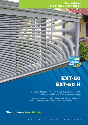 External blinds slat 50 mm