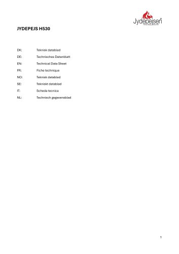 Technical Data JYDEPEJS H530