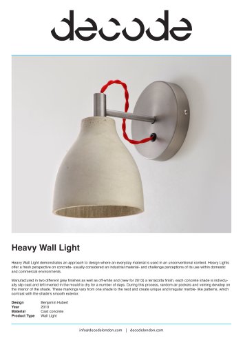 HEAVY WALL LIGHT