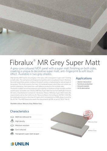 Fibralux®  MR Grey Super Matt