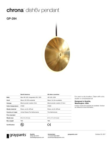 Chrona™ Dish6v Pendant