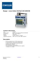 Range + oven Ardox S4/Chef 220 400V3N